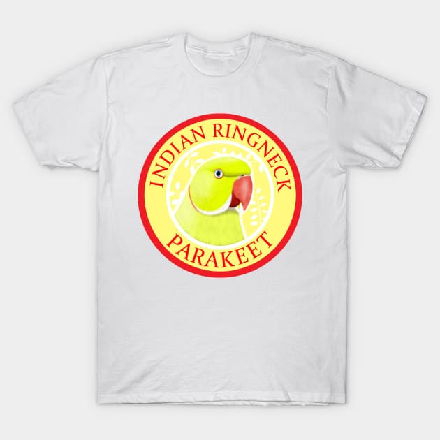 Indian Ring-Neck Parakeet (Lutino/Yellow) T-Shirt by OhikiStudio